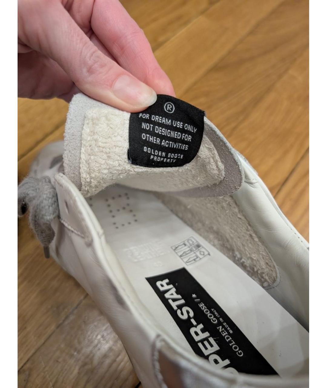 GOLDEN GOOSE DELUXE BRAND Белые кожаные низкие кроссовки / кеды, фото 6