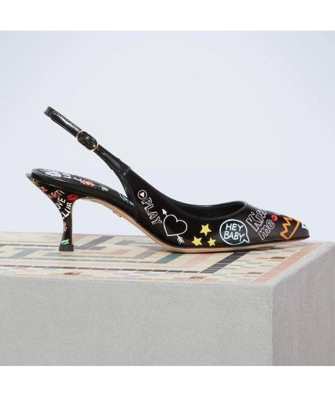 DOLCE&GABBANA Кожаные лодочки на низком каблуке, фото 7