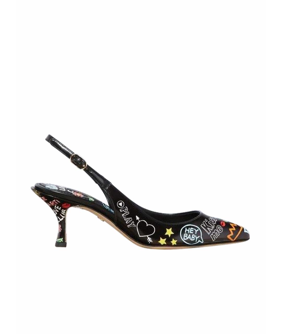DOLCE&GABBANA Кожаные лодочки на низком каблуке, фото 1
