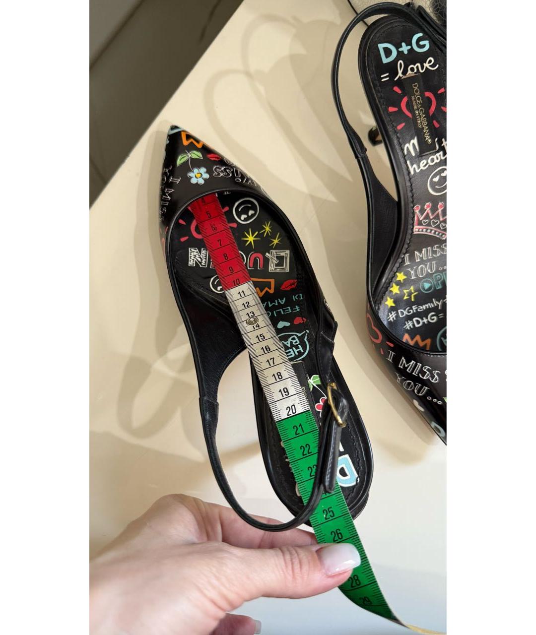 DOLCE&GABBANA Кожаные лодочки на низком каблуке, фото 6