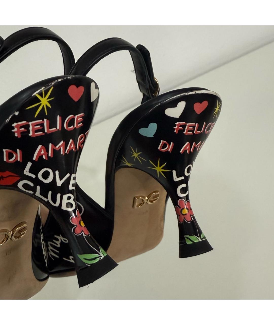 DOLCE&GABBANA Кожаные лодочки на низком каблуке, фото 5