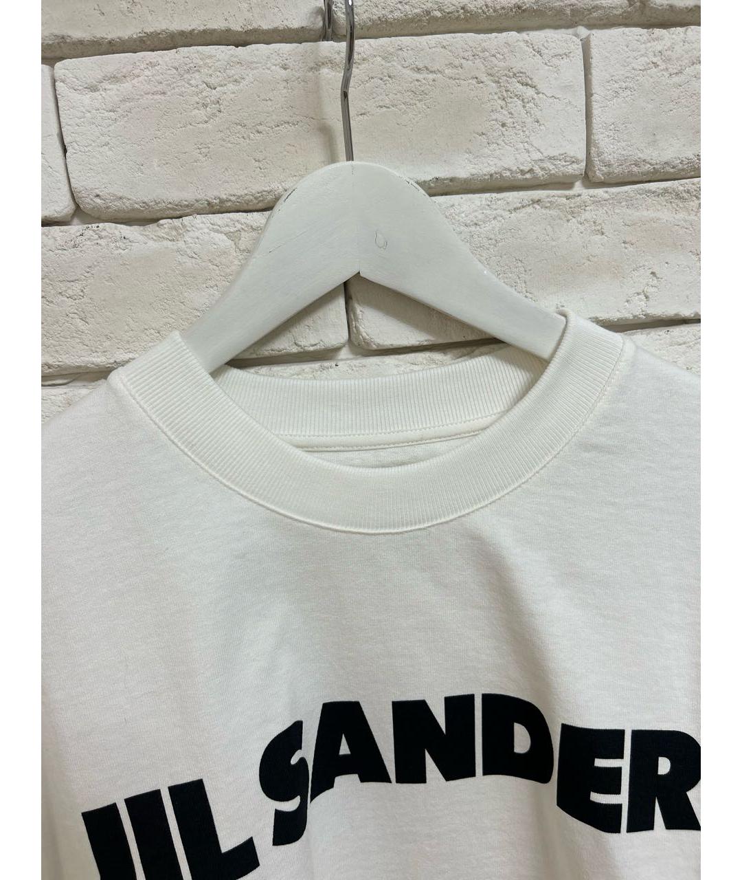 JIL SANDER Белая хлопковая футболка, фото 7