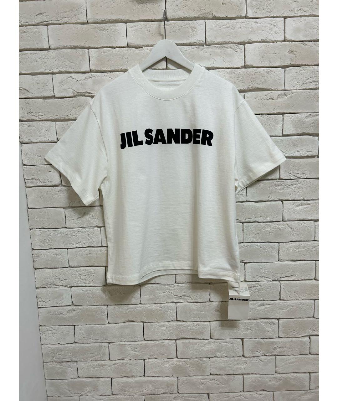 JIL SANDER Белая хлопковая футболка, фото 8