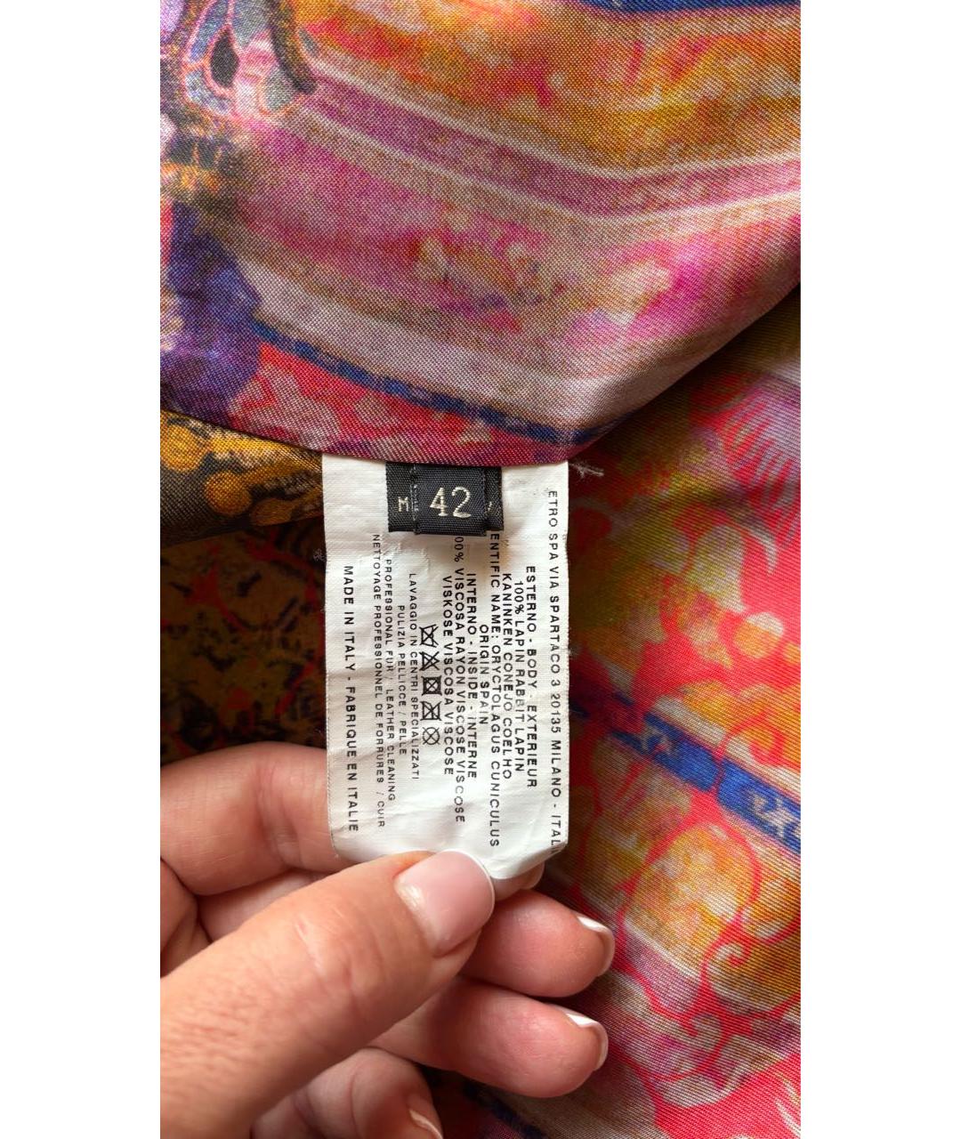 ETRO Синяя меховая шуба, фото 3