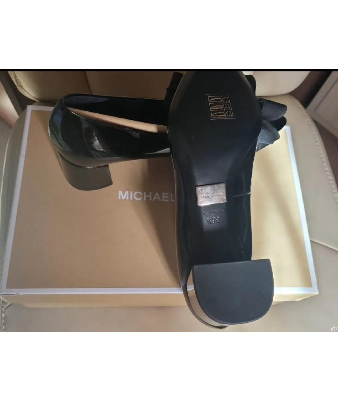 MICHAEL KORS Черные кожаные туфли, фото 5