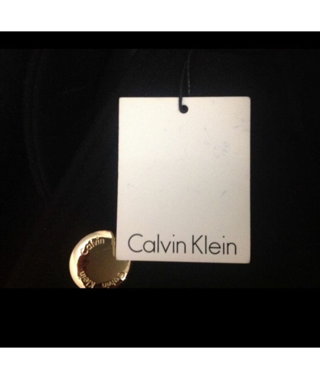 CALVIN KLEIN Черное шерстяное пальто, фото 8