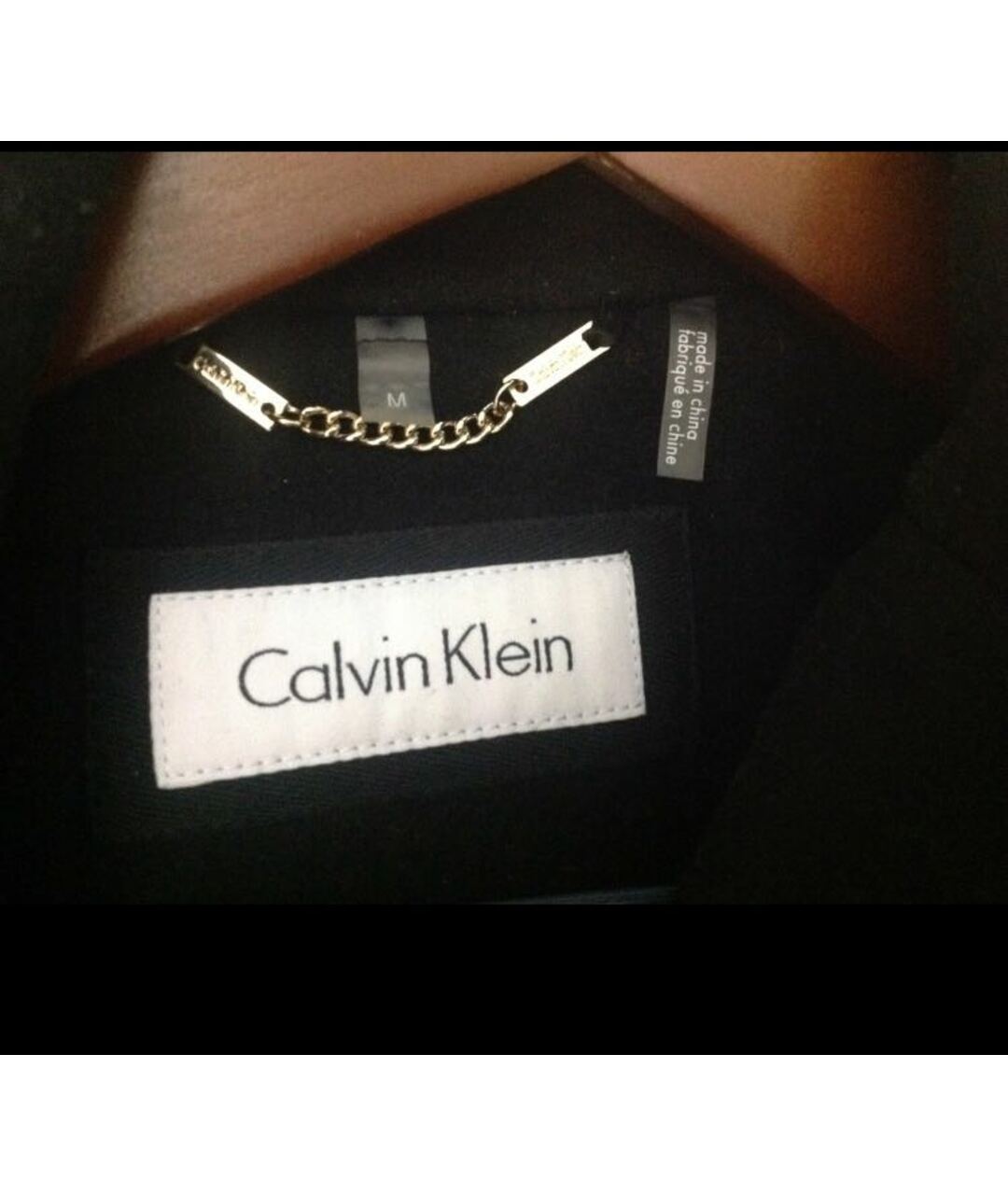 CALVIN KLEIN Черное шерстяное пальто, фото 7