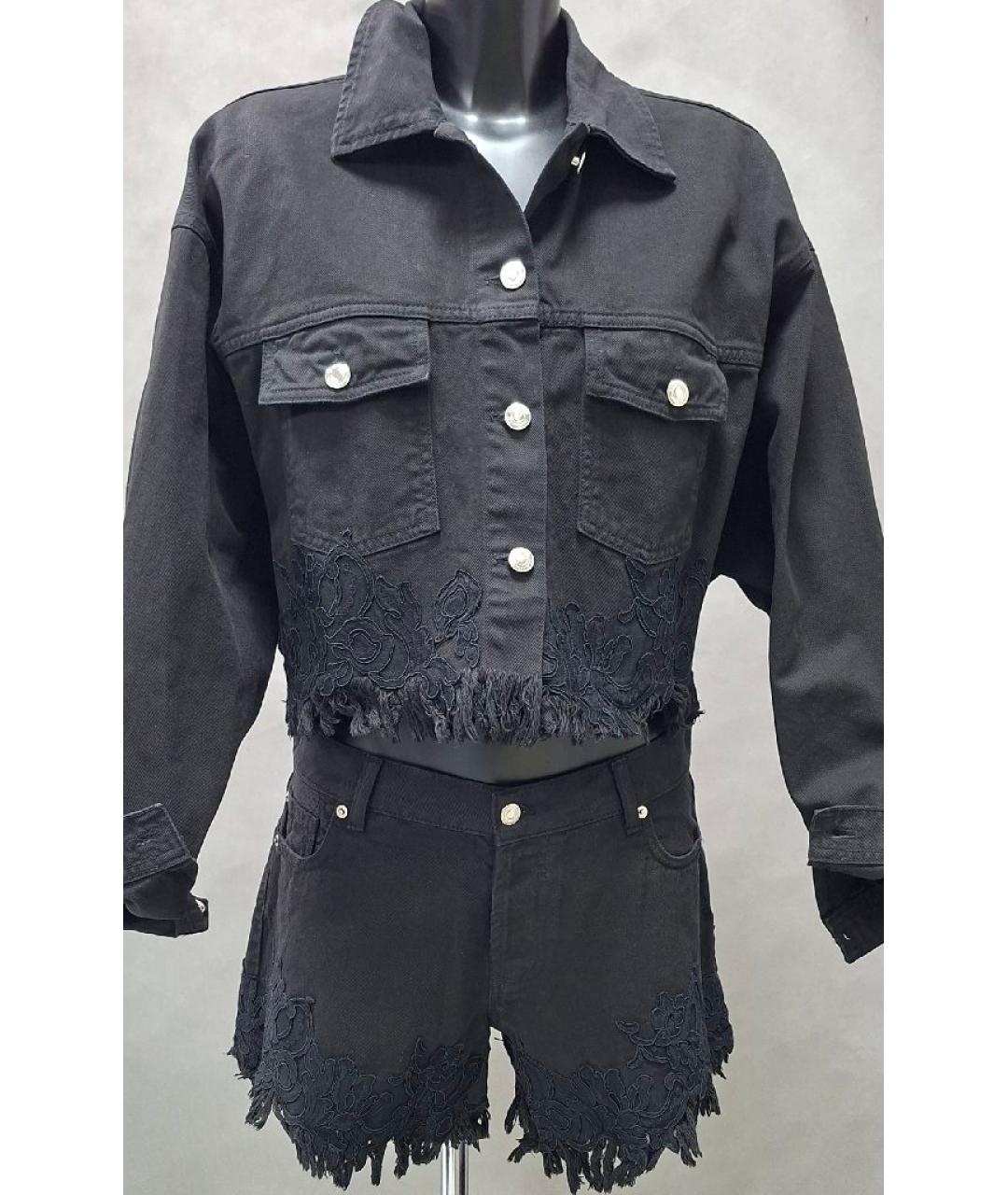 ERMANNO SCERVINO Черные хлопковые спортивные брюки и шорты, фото 10