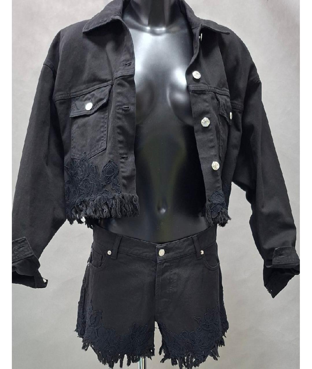 ERMANNO SCERVINO Черные хлопковые спортивные брюки и шорты, фото 5