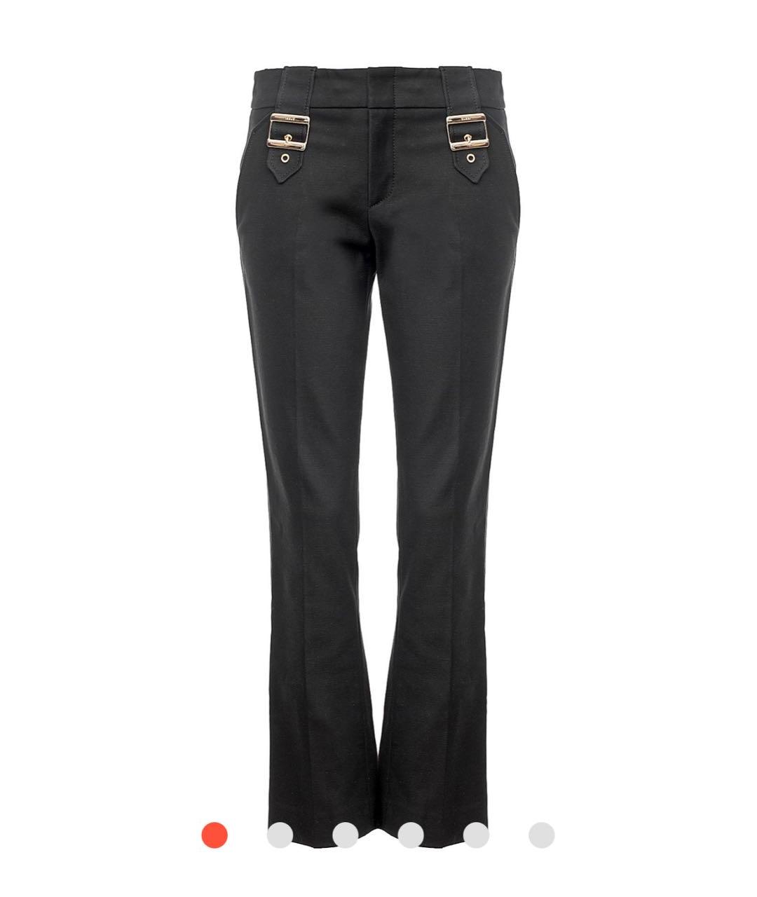 GUCCI Черные хлопко-эластановые прямые брюки, фото 9