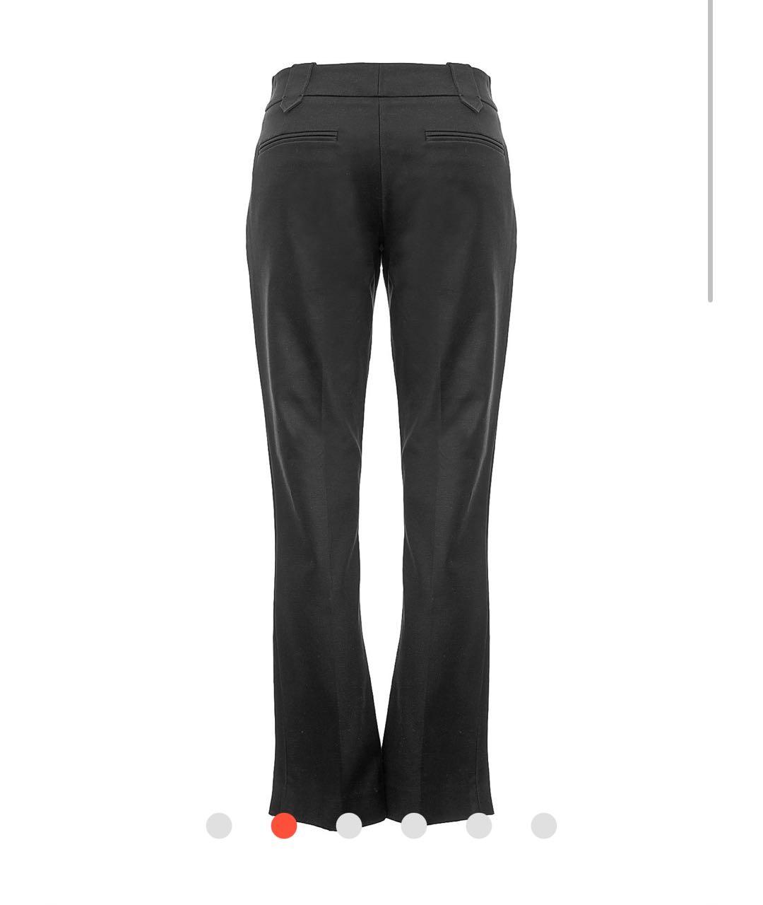 GUCCI Черные хлопко-эластановые прямые брюки, фото 2