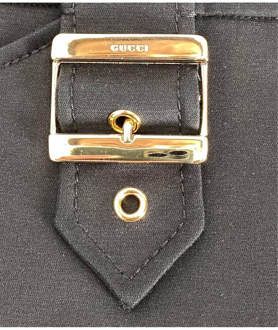 GUCCI Черные хлопко-эластановые прямые брюки, фото 4