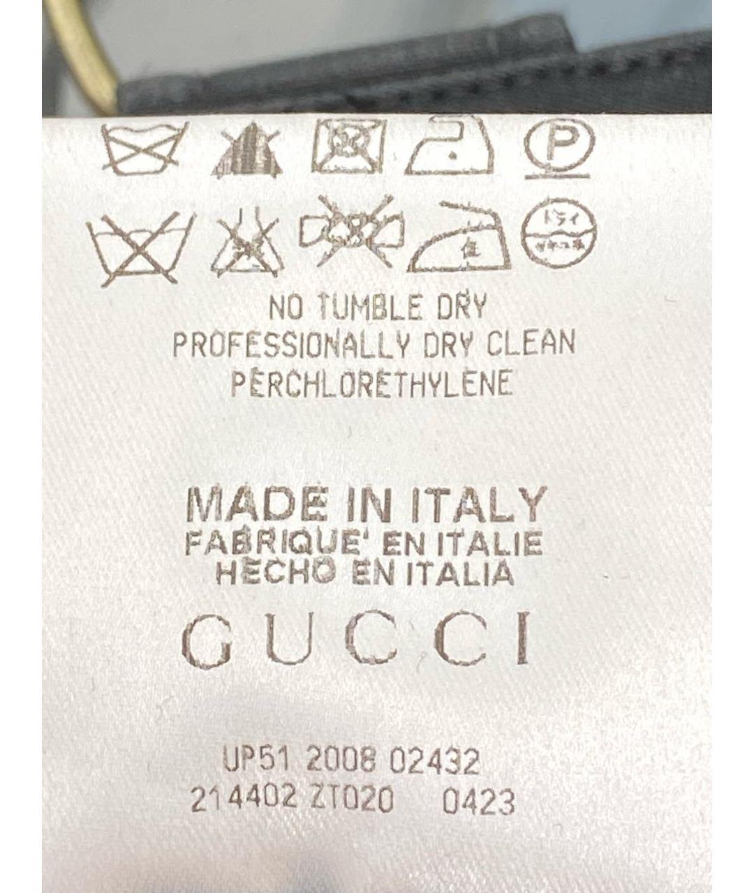 GUCCI Черные хлопко-эластановые прямые брюки, фото 7