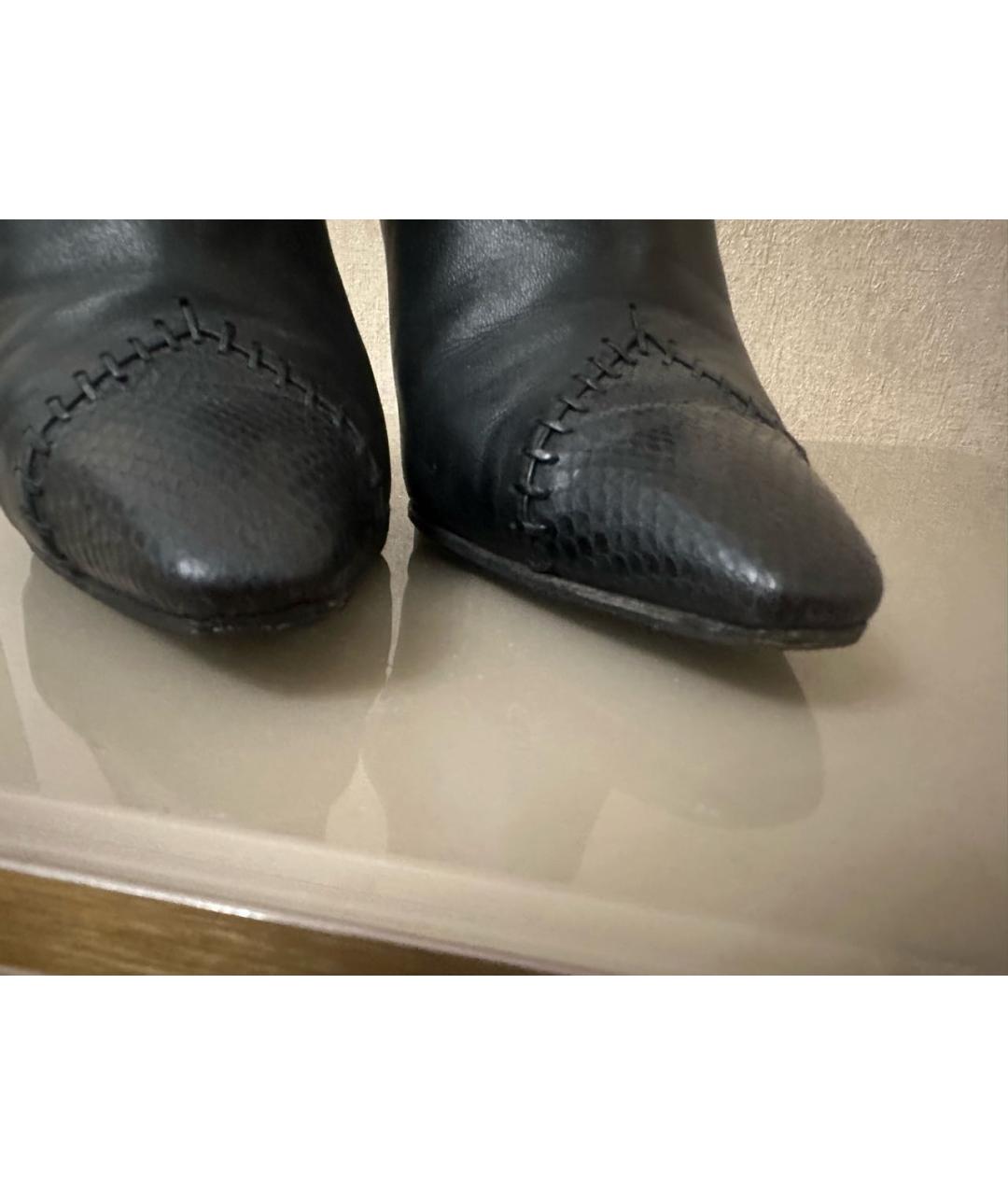 BOTTEGA VENETA Черные кожаные ботильоны, фото 5