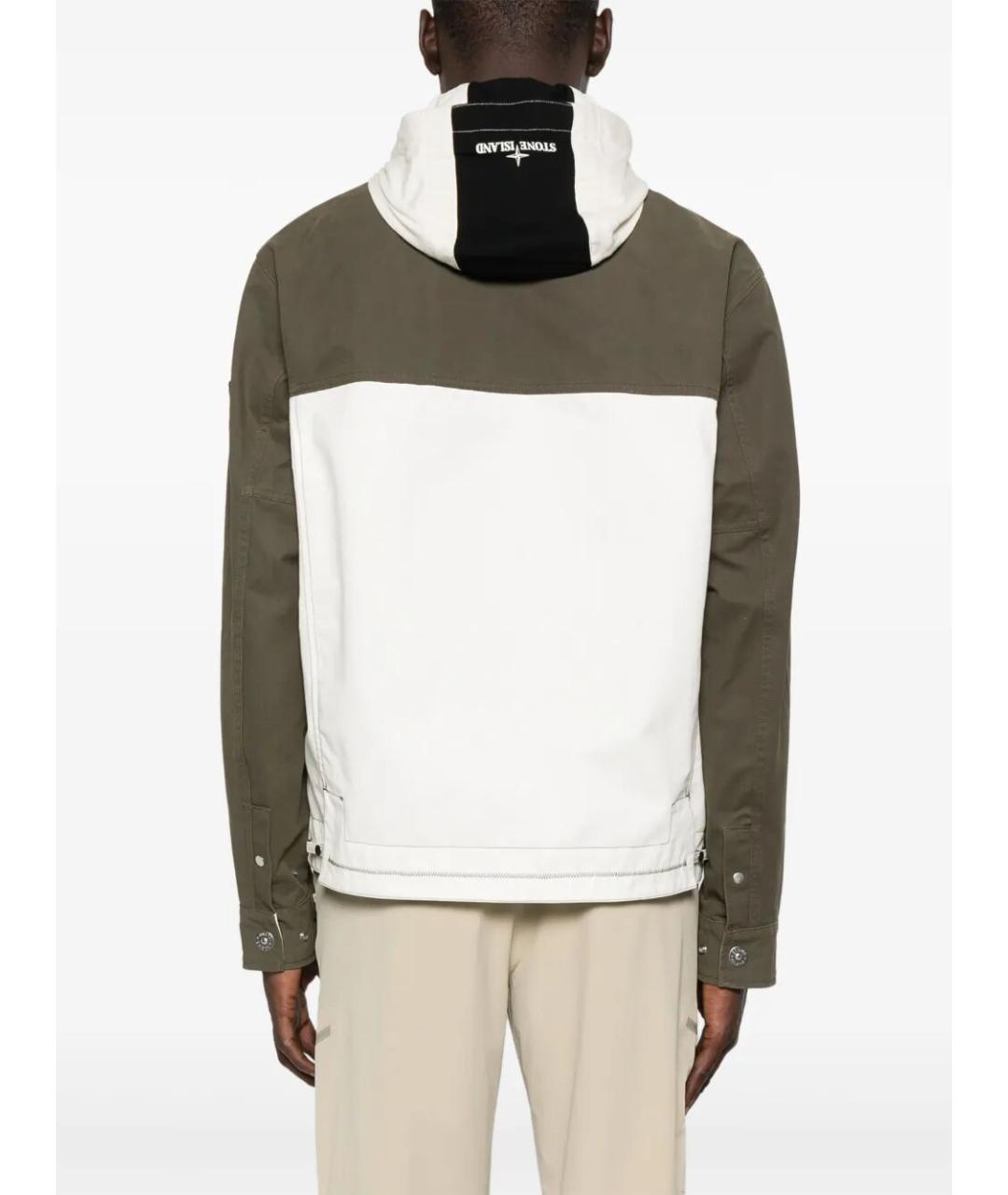 STONE ISLAND Зеленая хлопковая куртка, фото 3