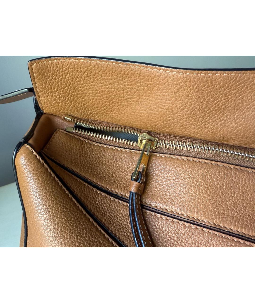 LOEWE Коричневая кожаная сумка через плечо, фото 8