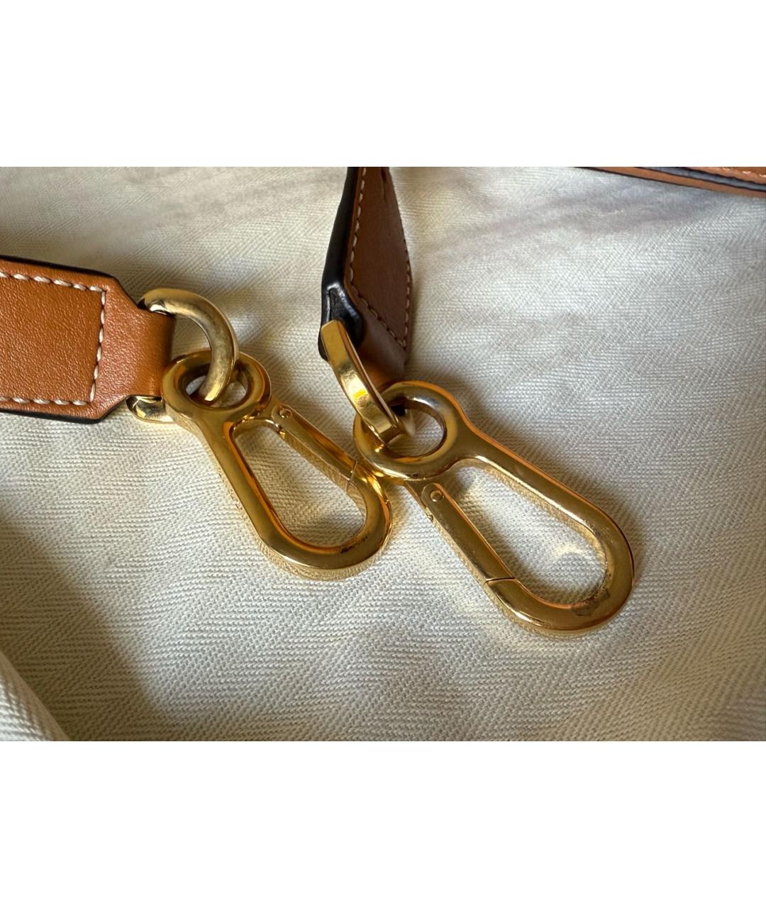 LOEWE Коричневая кожаная сумка через плечо, фото 7