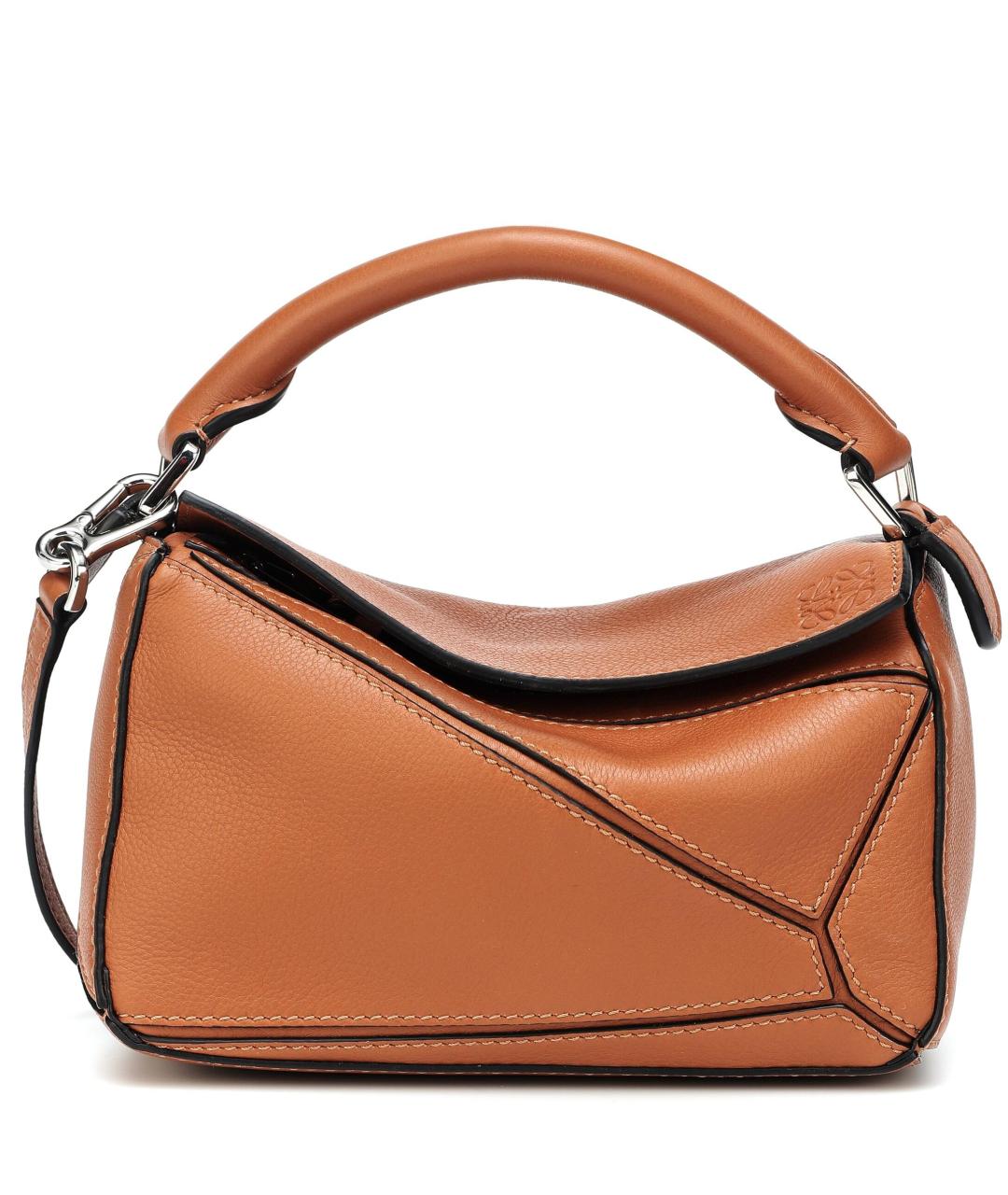 LOEWE Коричневая кожаная сумка через плечо, фото 1