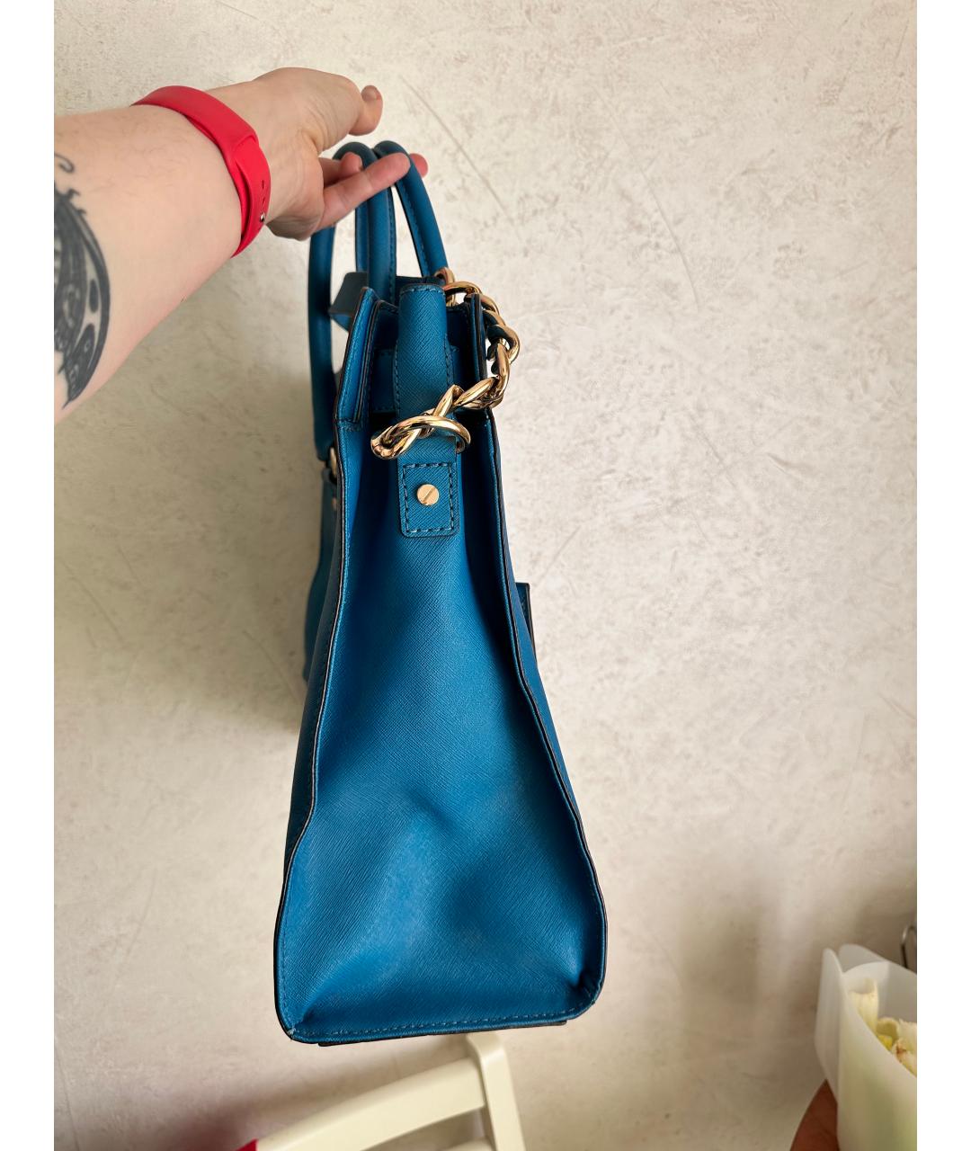 MICHAEL KORS Бирюзовая сумка через плечо из искусственной кожи, фото 2