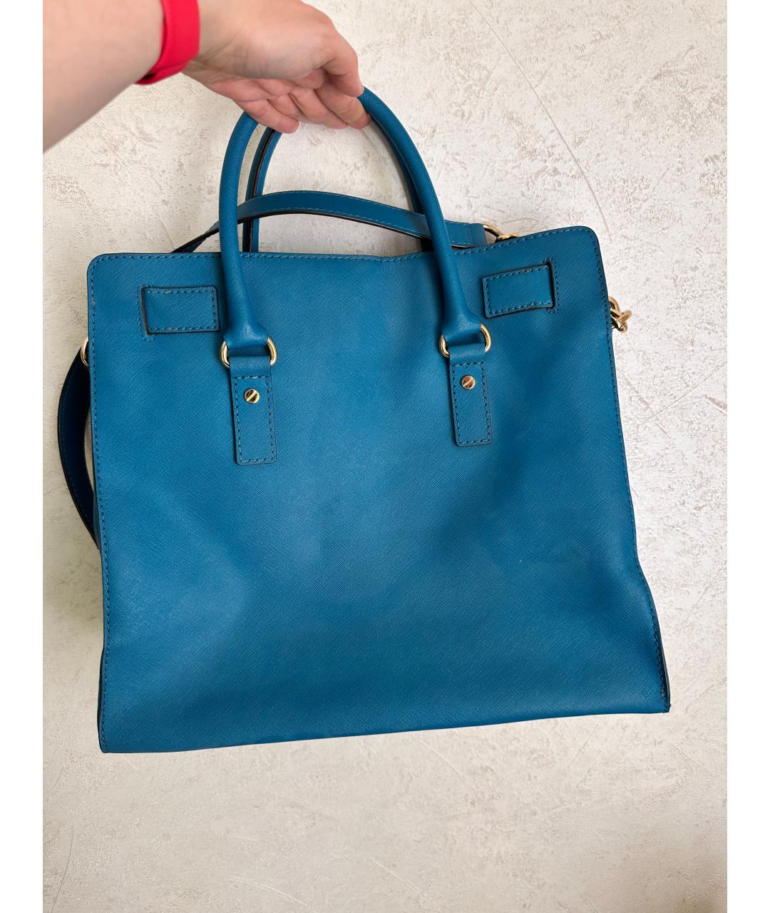 MICHAEL KORS Бирюзовая сумка через плечо из искусственной кожи, фото 3