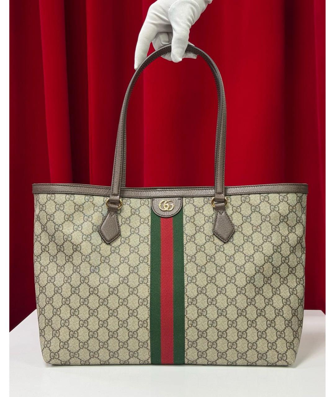 GUCCI Кожаная сумка тоут, фото 9