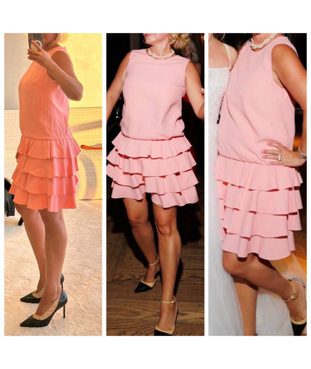 RED VALENTINO Розовое ацетатное коктейльное платье, фото 8