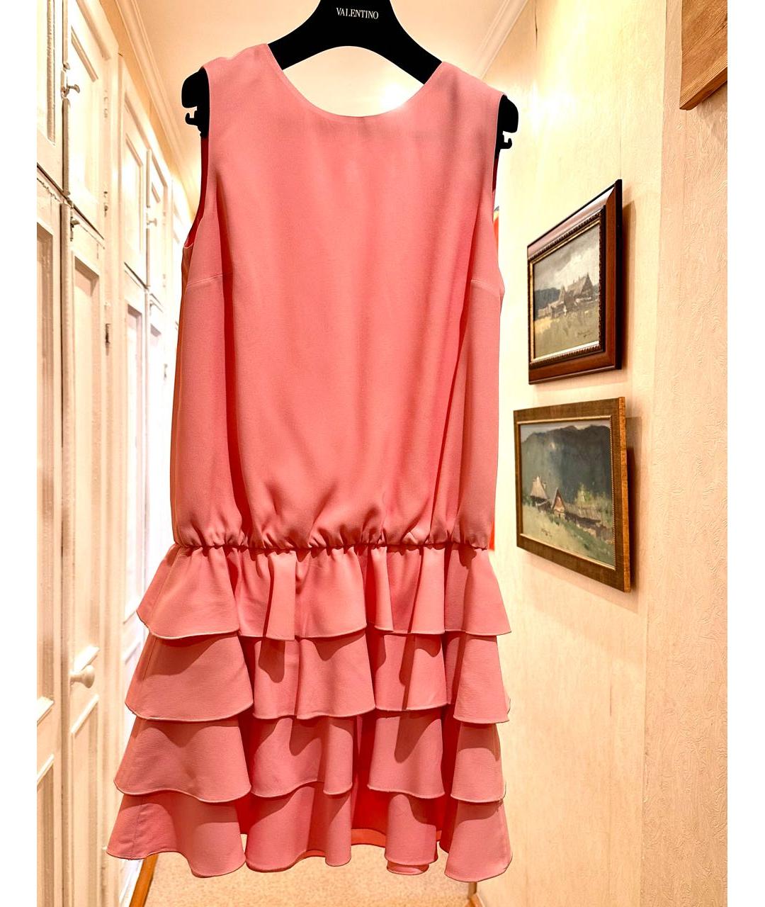 RED VALENTINO Розовое ацетатное коктейльное платье, фото 9