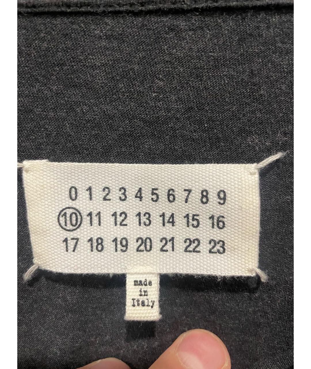 MAISON MARGIELA Серая хлопковая футболка, фото 5