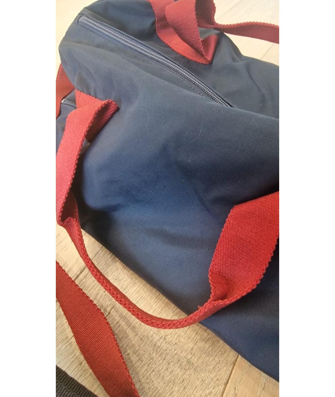 BALENCIAGA Темно-синяя тканевая дорожная/спортивная сумка, фото 3