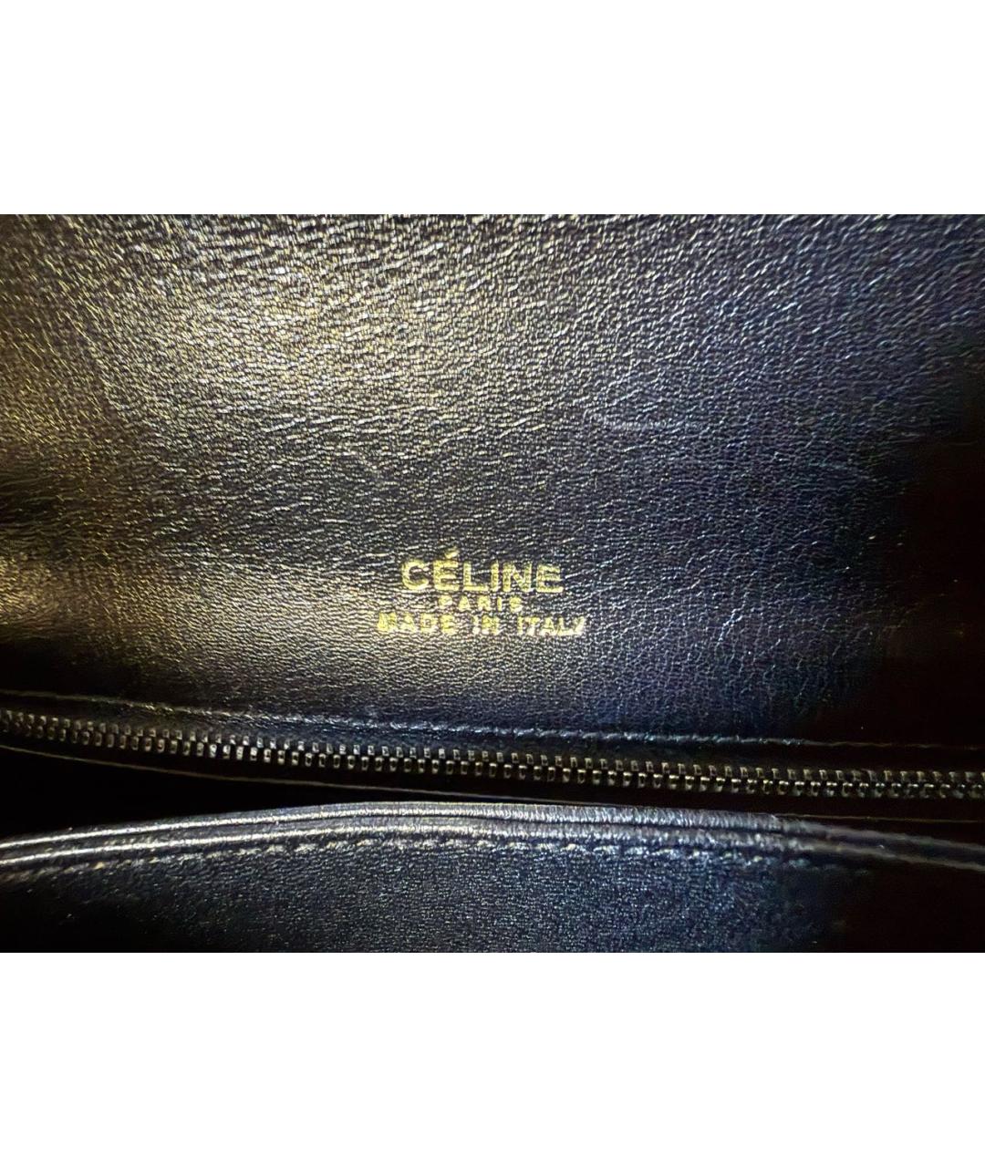 CELINE Черная кожаная сумка через плечо, фото 4