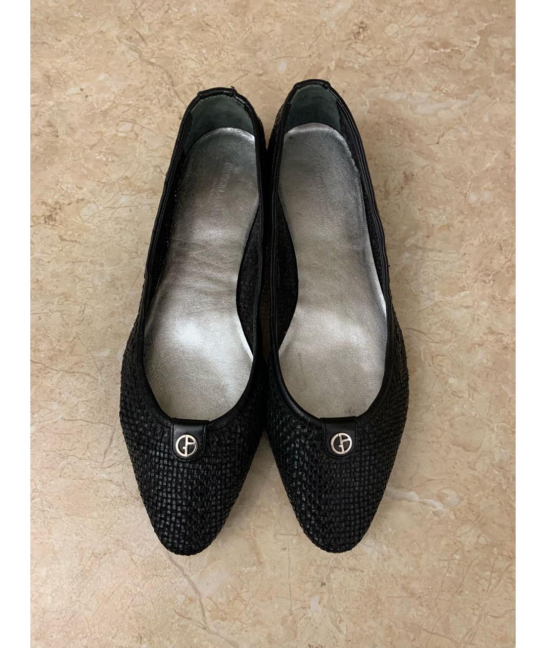 GIORGIO ARMANI Черные кожаные мокасины, фото 2