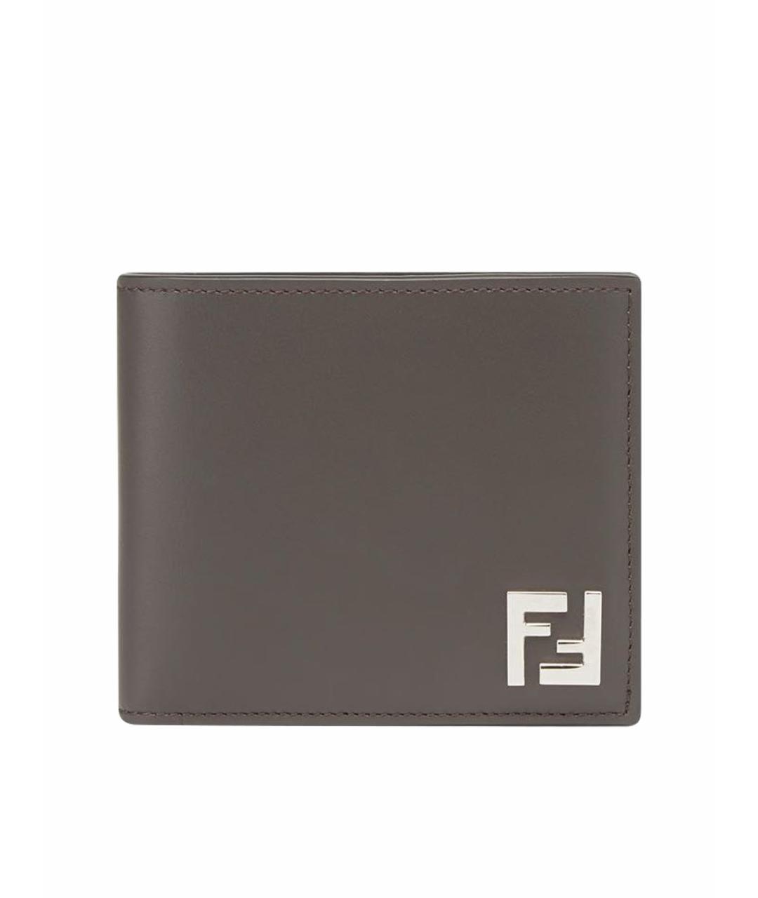 FENDI Коричневый кожаный кошелек, фото 1