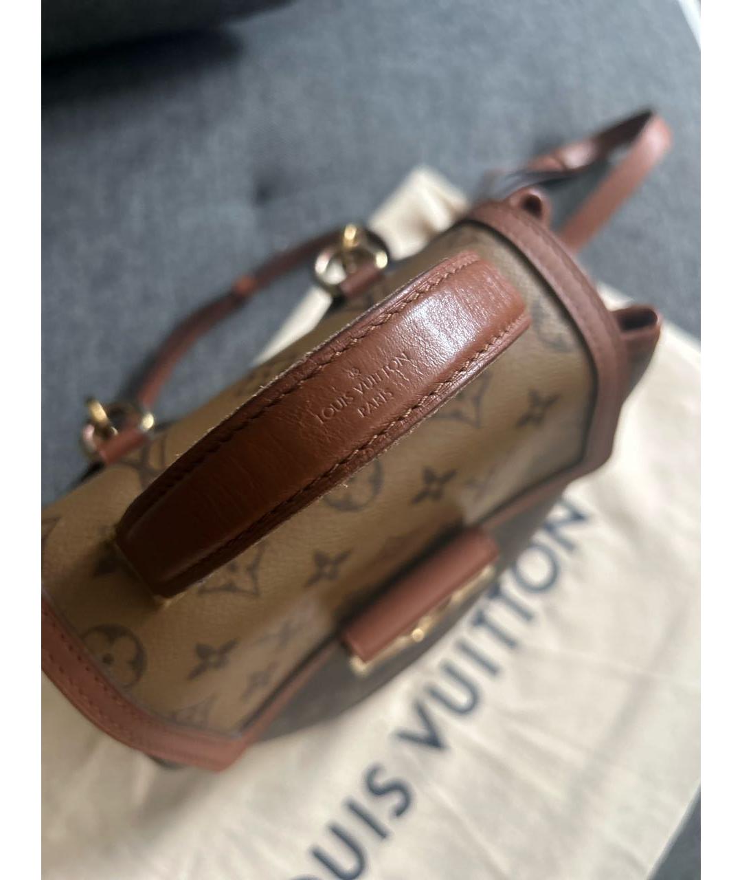 LOUIS VUITTON Коричневый кожаный рюкзак, фото 4