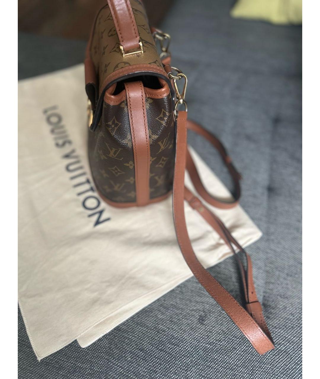 LOUIS VUITTON Коричневый кожаный рюкзак, фото 2