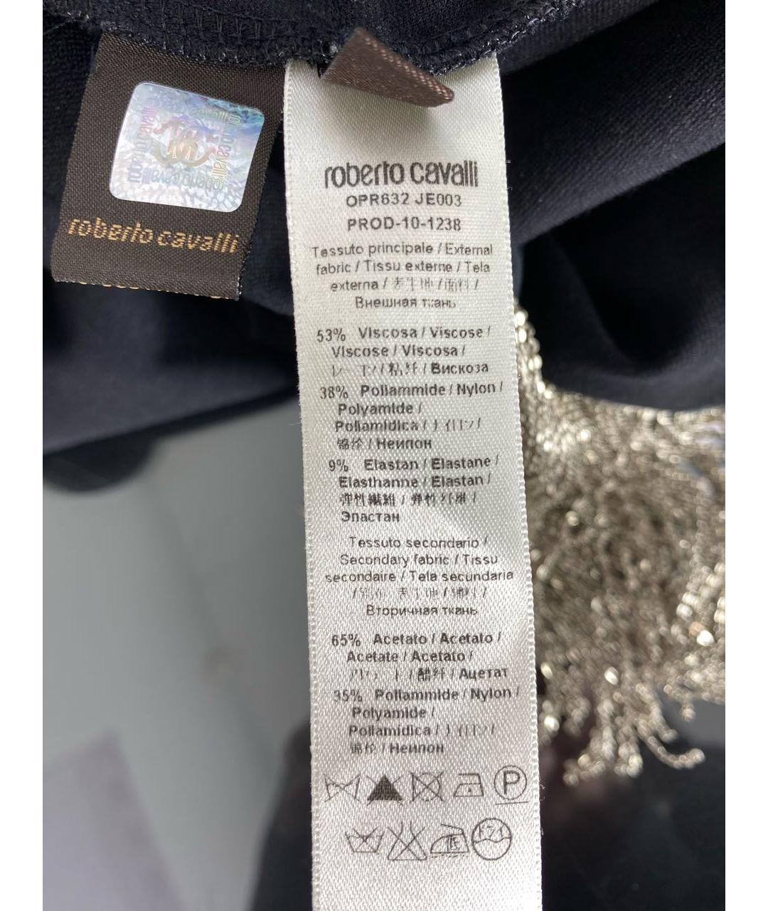 ROBERTO CAVALLI Черная вискозная футболка, фото 7