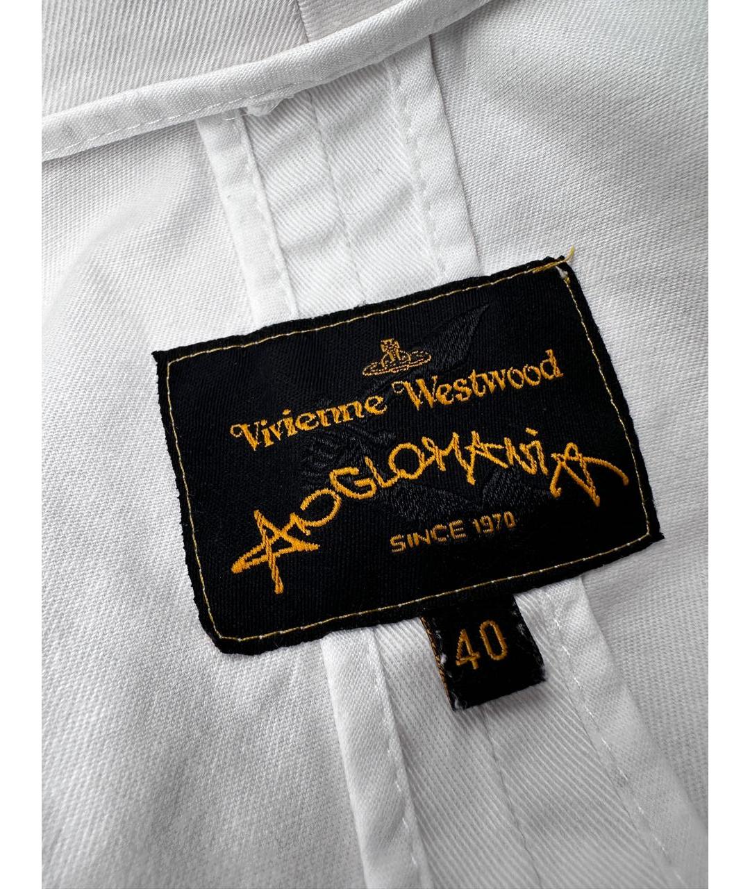 VIVIENNE WESTWOOD Белый хлопковый жакет/пиджак, фото 8