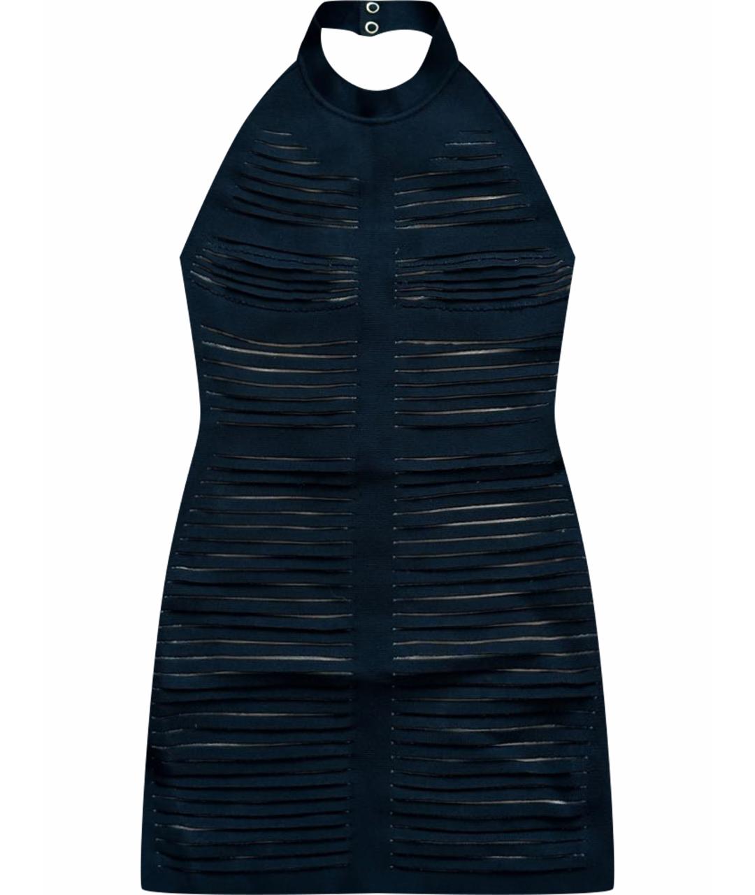 BALMAIN Черное вискозное коктейльное платье, фото 1