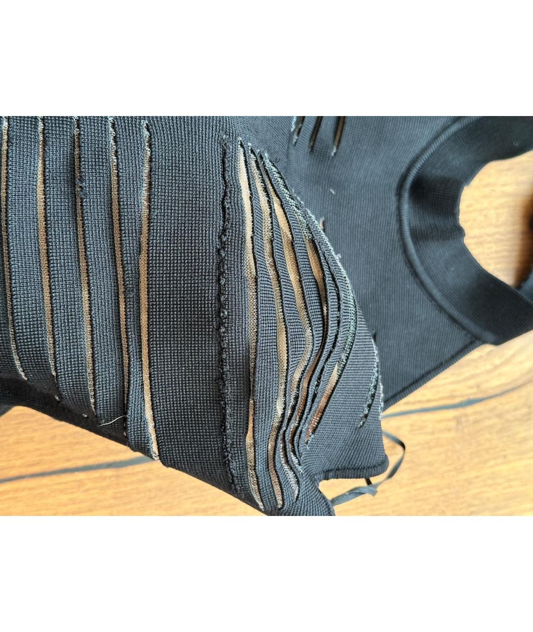 BALMAIN Черное вискозное коктейльное платье, фото 8
