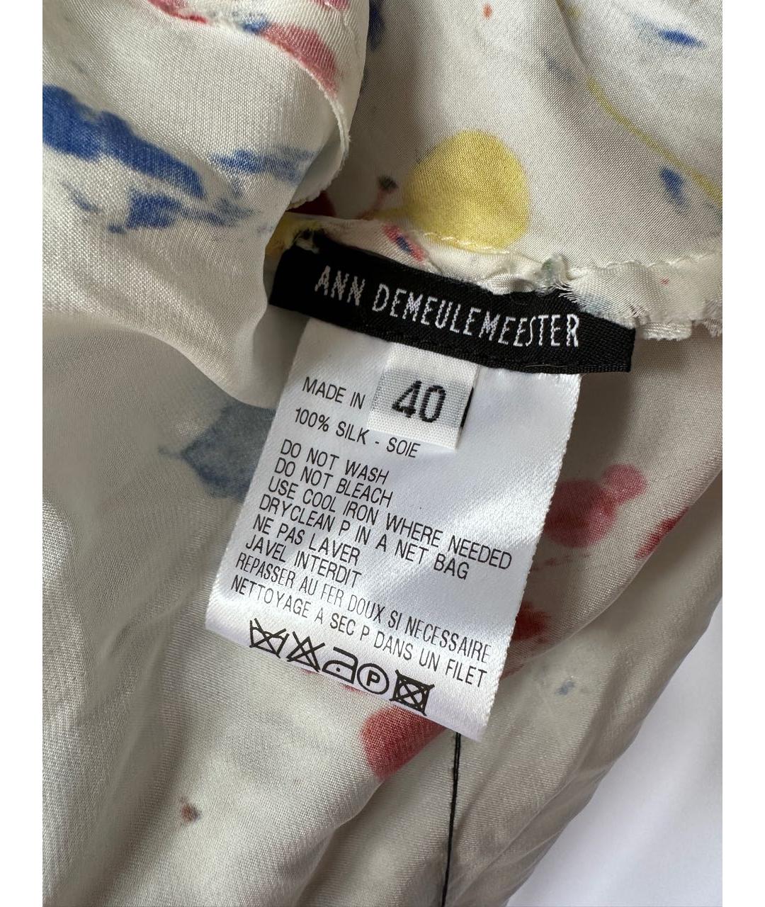 ANN DEMEULEMEESTER Мульти шелковая майка, фото 7