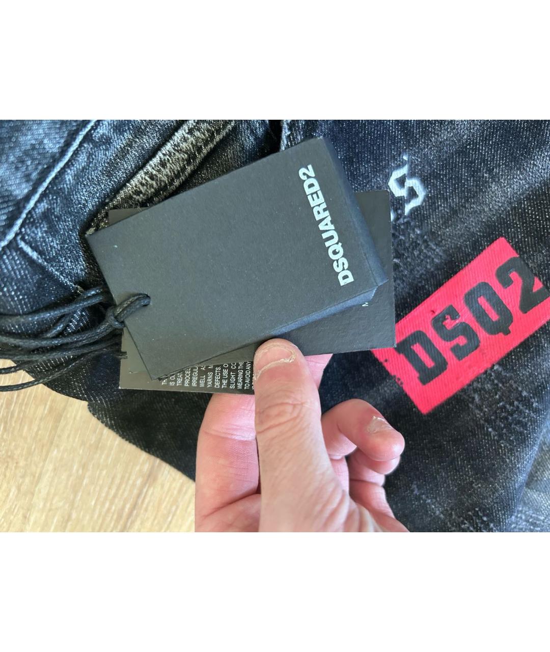 DSQUARED2 Черные хлопковые джинсы скинни, фото 2