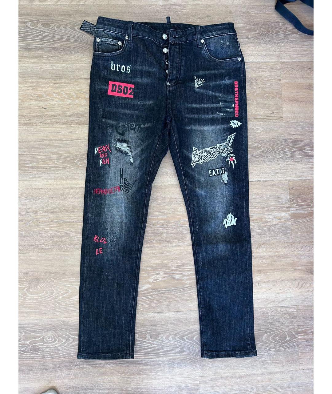 DSQUARED2 Черные хлопковые джинсы скинни, фото 5