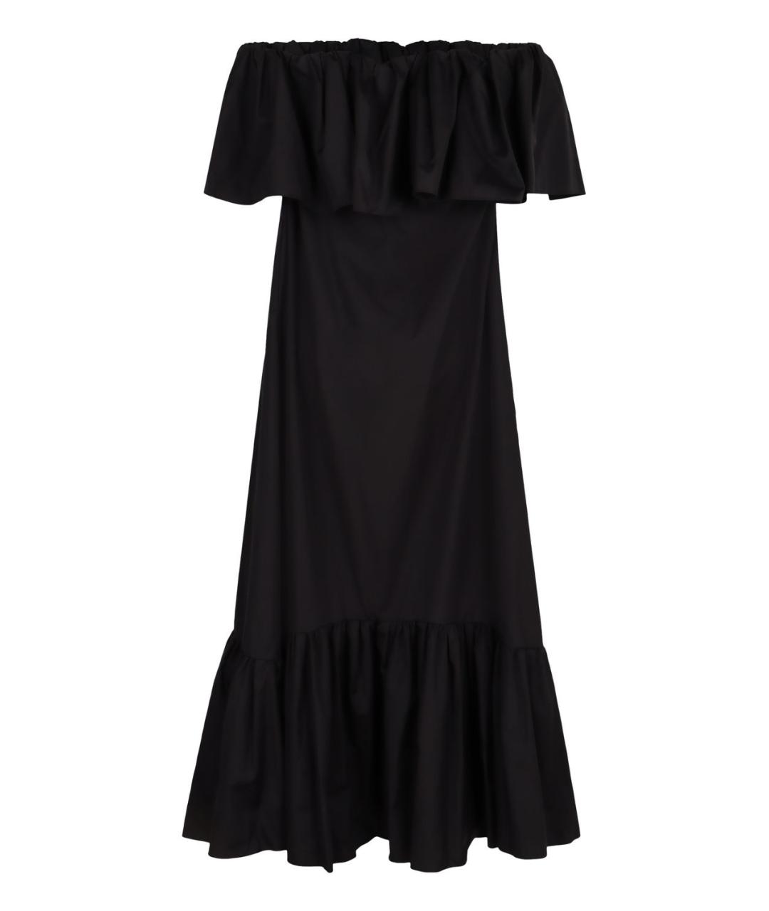 MAX MARA STUDIO Черное хлопковое повседневное платье, фото 2