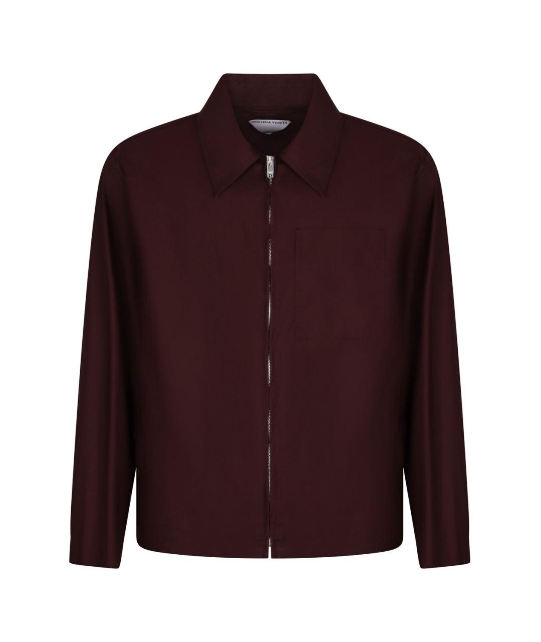 BOTTEGA VENETA Бордовая хлопковая куртка, фото 1