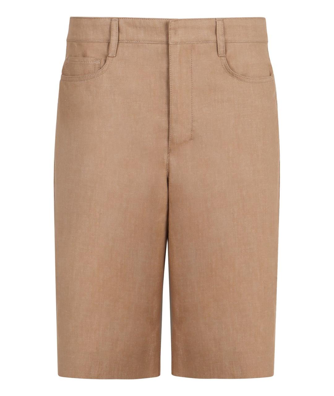 'S MAX MARA Бежевые хлопковые шорты, фото 1