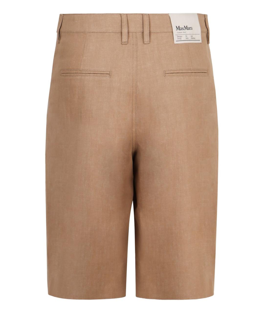 'S MAX MARA Бежевые хлопковые шорты, фото 2