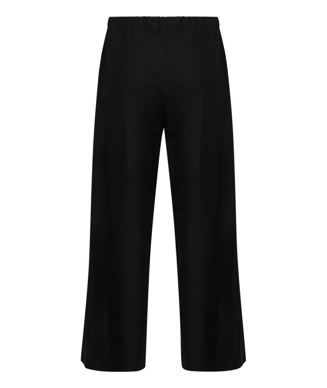 'S MAX MARA Черные хлопковые прямые брюки, фото 2