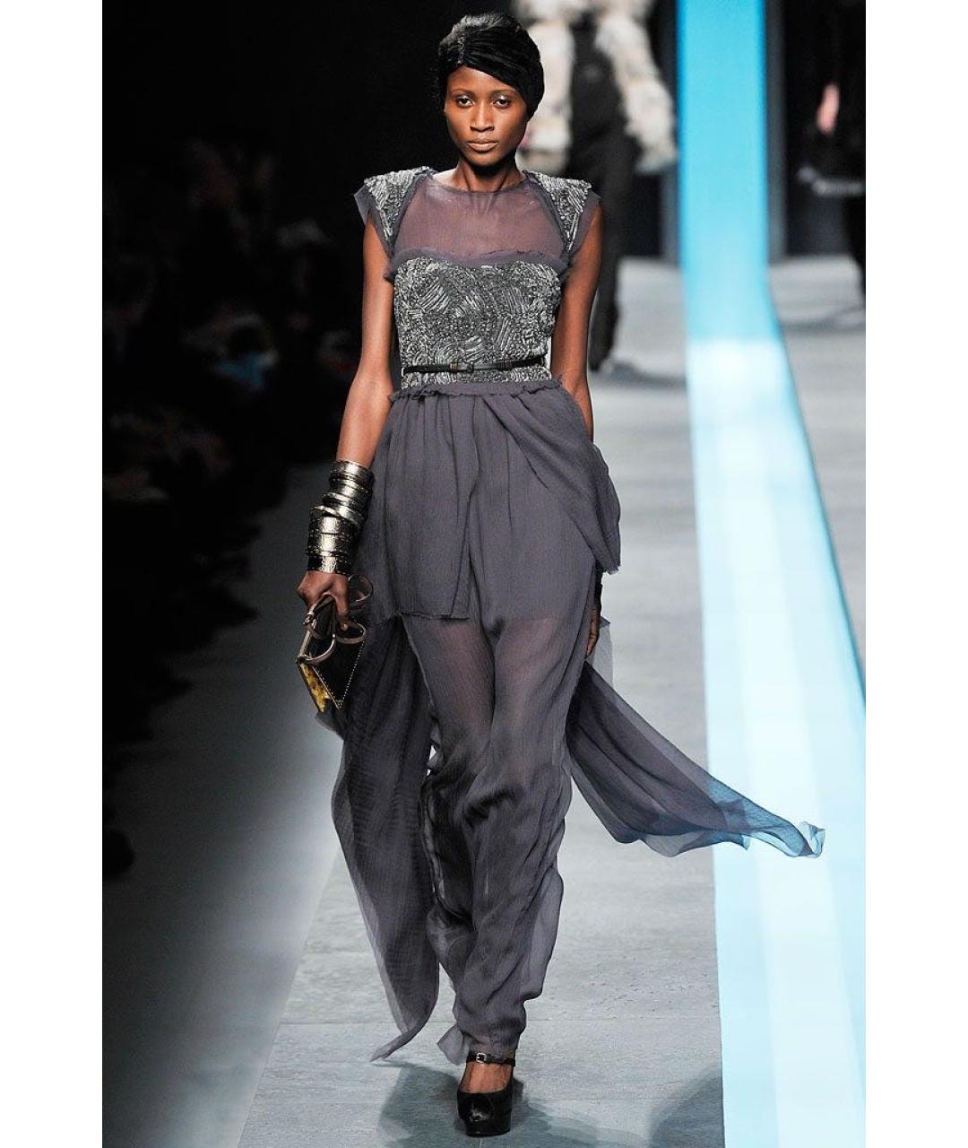 FENDI Черное шерстяное вечернее платье, фото 2