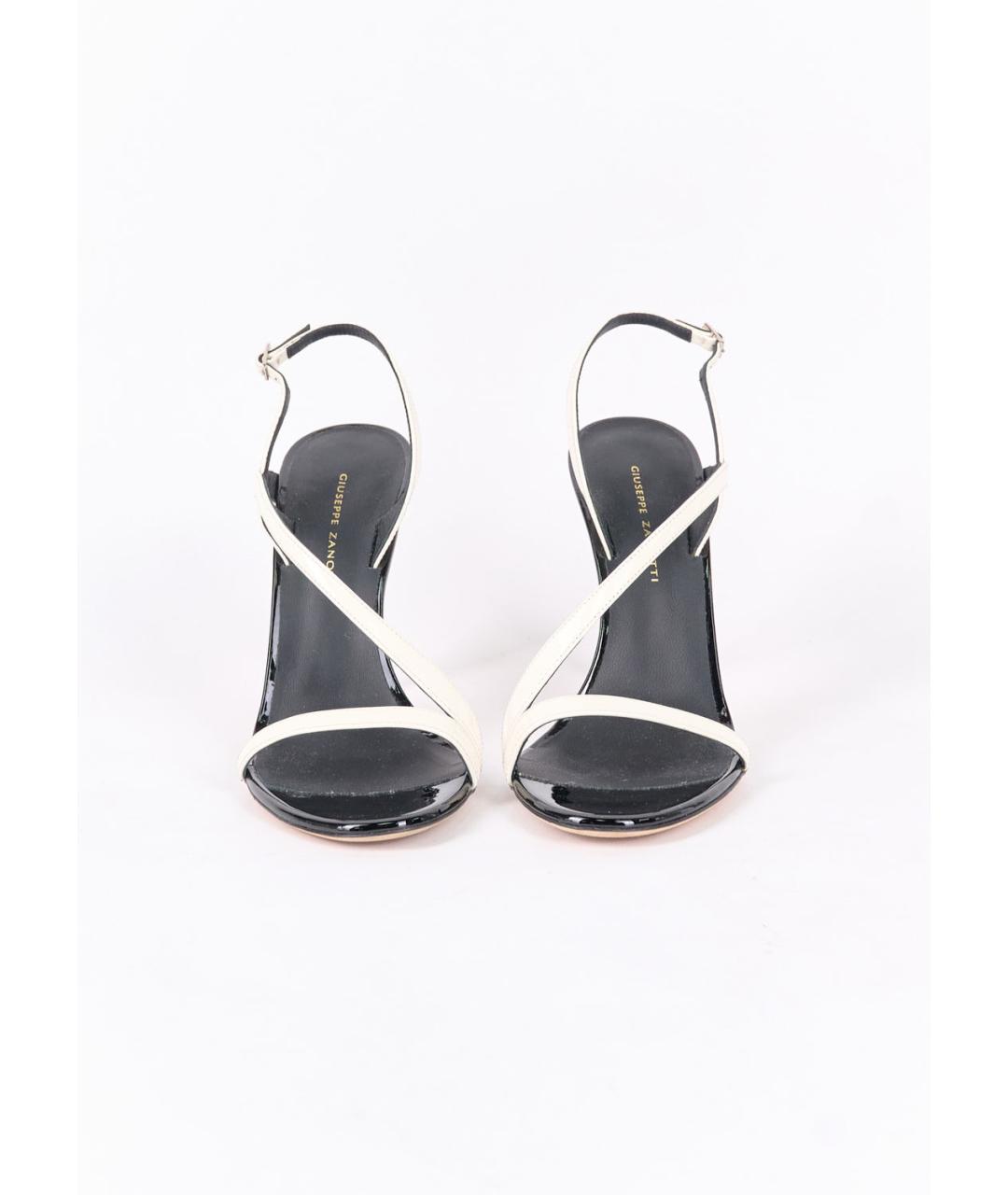 GIUSEPPE ZANOTTI DESIGN Белые босоножки из лакированной кожи, фото 2
