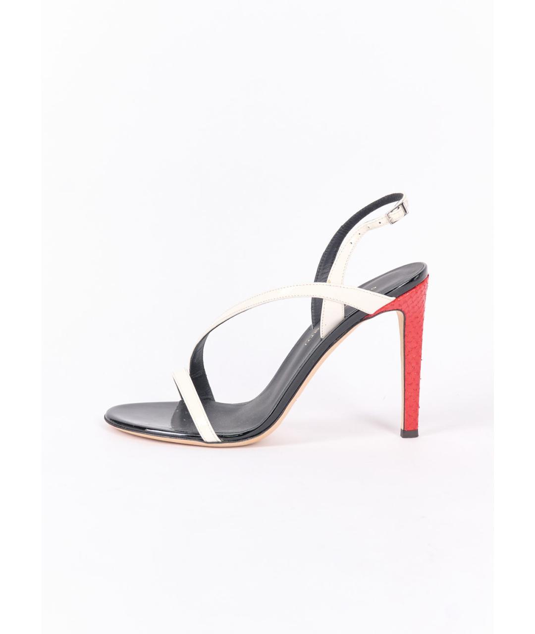 GIUSEPPE ZANOTTI DESIGN Белые босоножки из лакированной кожи, фото 6
