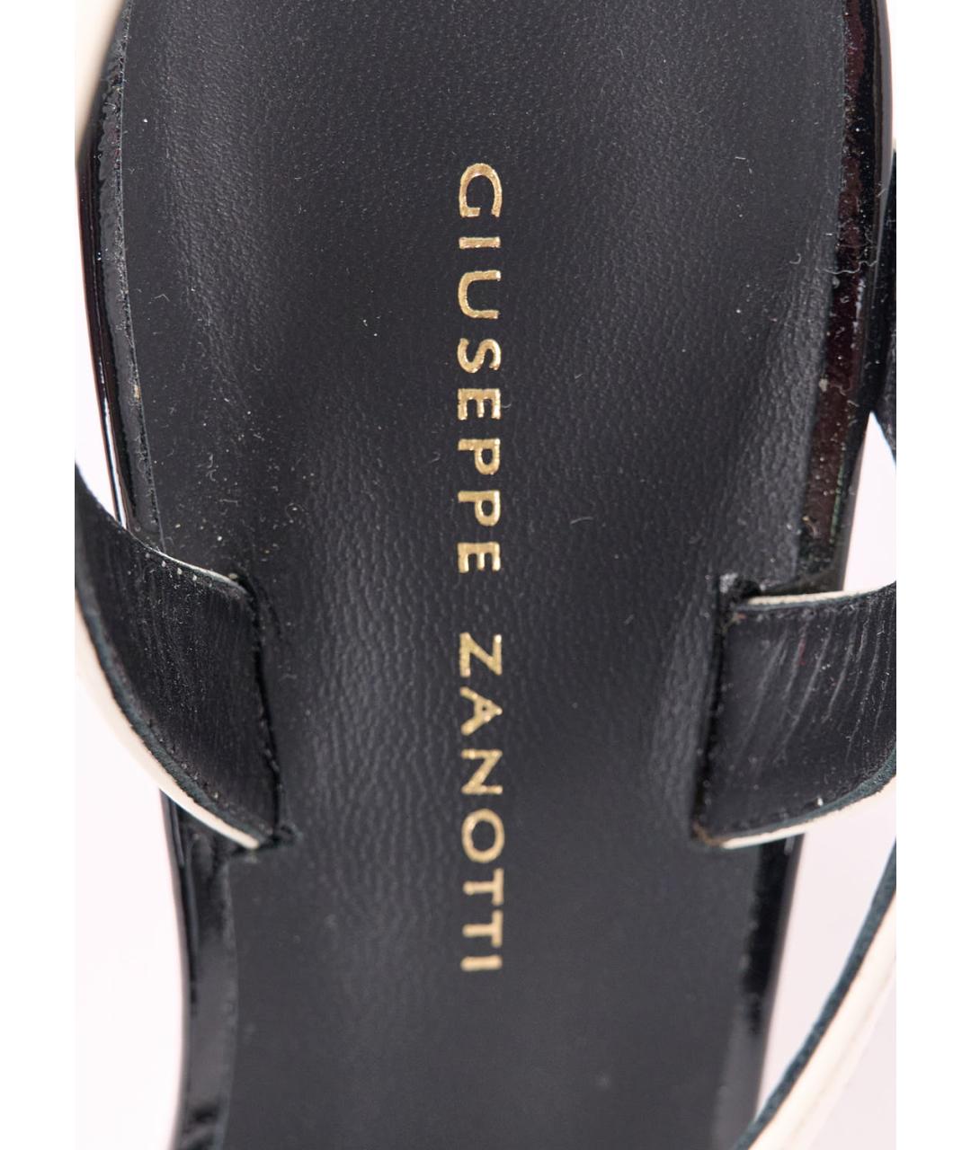 GIUSEPPE ZANOTTI DESIGN Белые босоножки из лакированной кожи, фото 5